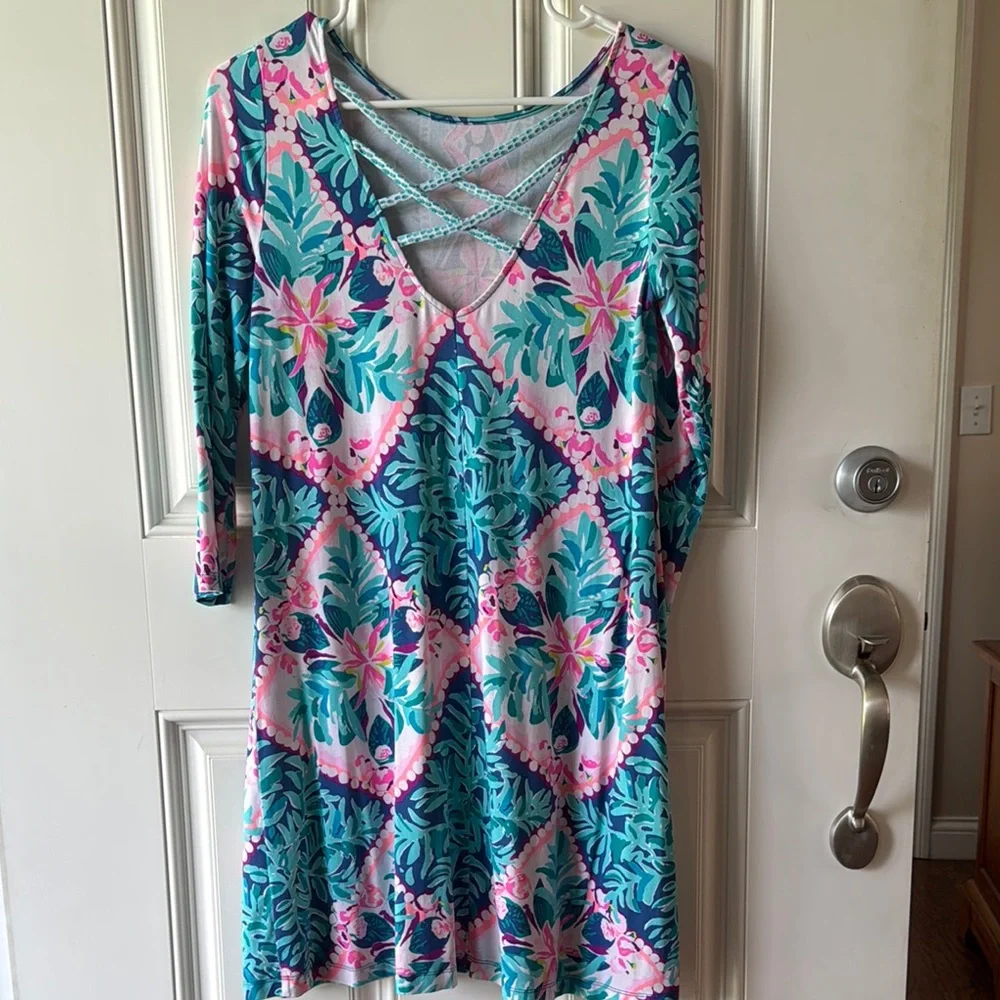 Lilly Pulitzer Pink and Blue Dress - Picture 4 of 4